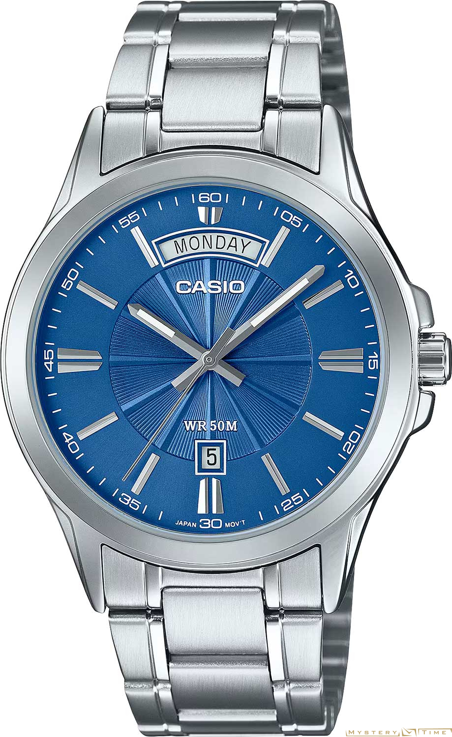 Часы японские наручные мужские кварцевые на браслете Casio MTP-1381D-2A