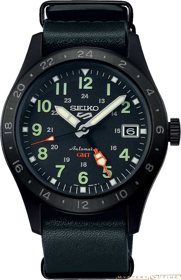 Часы японские наручные мужские механические с автоподзаводом на ремне Seiko SSK025K1*4R34