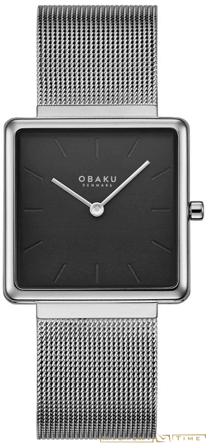 Часы датские наручные женские кварцевые на браслете Obaku V236LXUUMU ультра тонкие